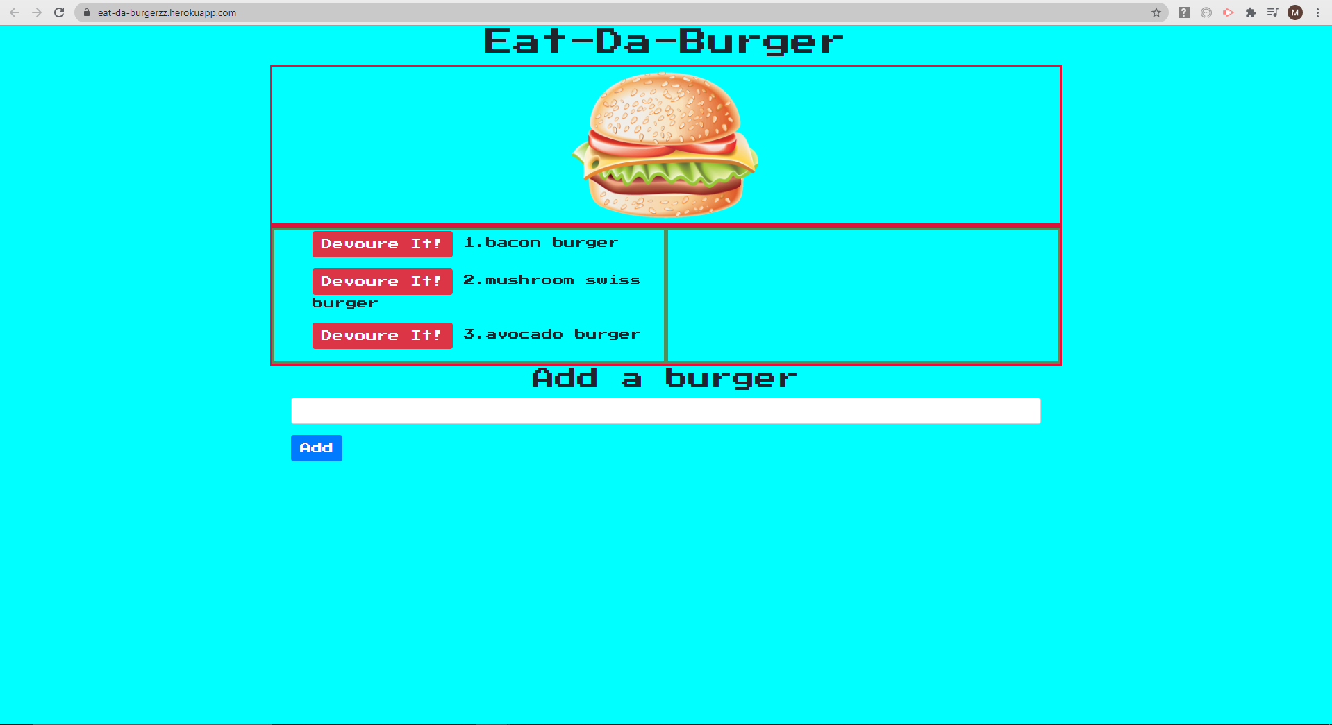 eat-da-burger screenshots